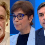 Zé de Abreu, Renata Lo Prete e Flávio Bolsonaro (Reprodução: TV Globo)