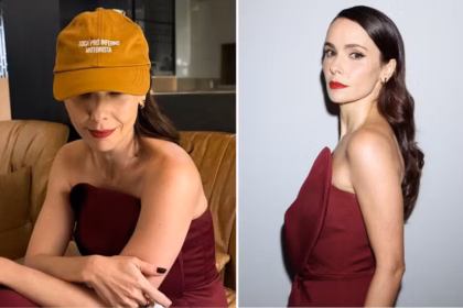 No elenco de 'Avenida Brasil 2', Débora Falabella posa com frase icônica de Carminha, personagem de Adriana Esteves — Foto: Reprodução/Instagram