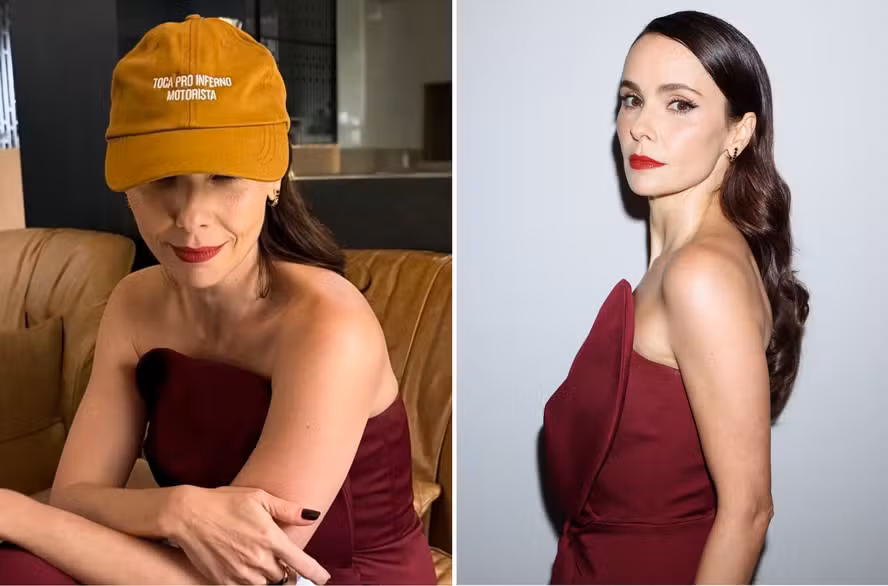 No elenco de 'Avenida Brasil 2', Débora Falabella posa com frase icônica de Carminha, personagem de Adriana Esteves — Foto: Reprodução/Instagram